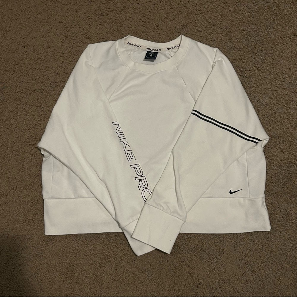 nike pro cropped sweatshirt, xl